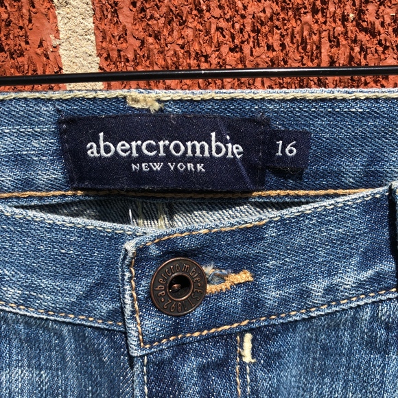 Buy 2 Get 1 Free: Abercrombie Long Jean Shorts - Picture 2 of 2